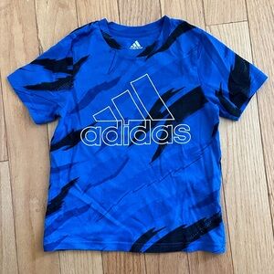 Black and blue t-shirt with Adidas logo